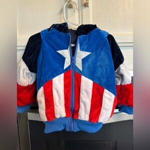 Marvel Avengers Captain America zip-up hooded jacket -size 18-24